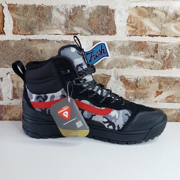 Vans UltraRange Exo Hi MTE 2 Primaloft Boot Mens Size 9.5 Artic Camo / Black Red - Picture 6 of 13